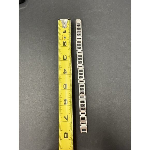 Sabona Bracelet Mens Executive Duet Matte Stainless Magnetic New Xl - Picture 7 of 7